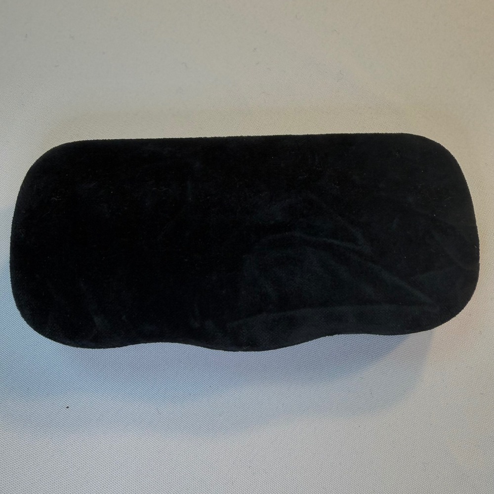 Gucci Black Velvet Hard Shell Sunglasses Case Blue Satin Lining